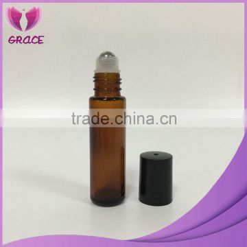 Wholsale 10 ml amber Roll On Bottles with Stainless Steel Roller