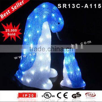 Outdoor LED Acrylic penguin christmas decoration with LED light