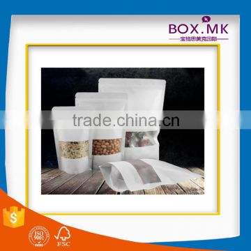 2016 Wholesale Moisture Proof Snack White Luxury Paper Kraft Bag