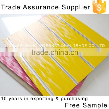 Low price 1220*2440*15mm yellow magic mdf slotted board supplier