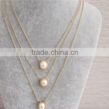 2016 Fashion jewelry 18k gold jewelry necklace , long jewelry pearl necklace for women