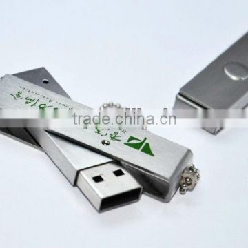 Manufactory hot sell high quality stainless steel swivel promotional USB Flash Drive