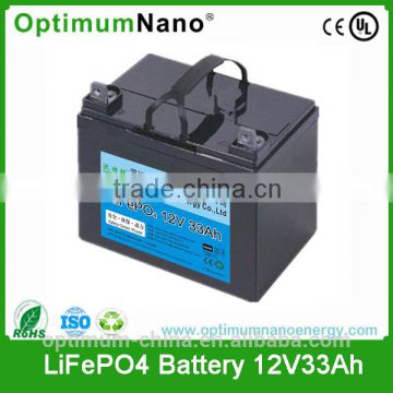 Lithium-ion Battery Pack 12V 33Ah for Solar Street light, Lightweight and Small
