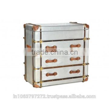 Aero metal finish 3 drawer trunk