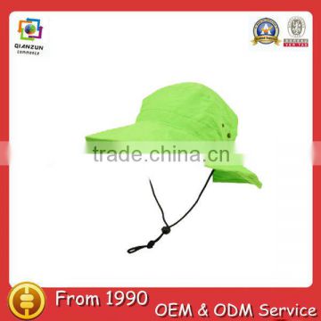 Plain cheap bucket hats with string cotton or nylon varions fabric blank girls green bucket hat