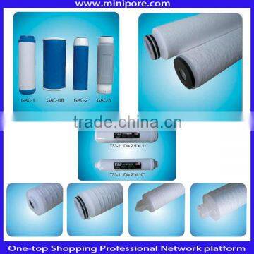 UDF / GAC granular, CTO , inline activated carbon water filter cartridge