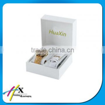 White paper watch box for couple
