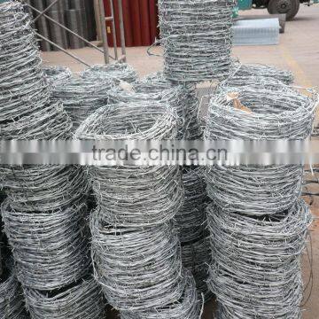 20kg/coil electro galvanized barb wire