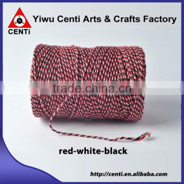 Quality red white and black tri coloured original cotton bakers twine