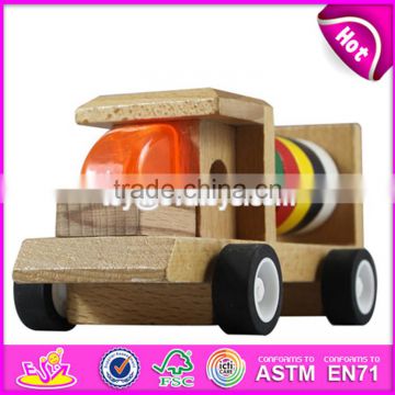 High quality educational toys wooden toy trucks for toddlers W04A055