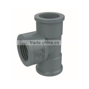 HIGH QUANLITY FEMALE TEE OF PVC DIN STANDARD FITTINGS FOR WATER SUPPLY
