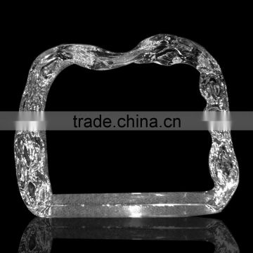 Optic Crystal Glass Blank Iceberg For Souvenirs Office Decoration JKC-0065