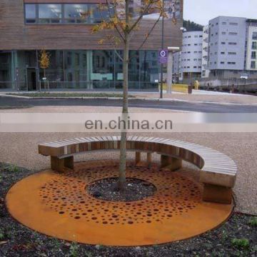 2018 Creative rustic round decorative steel metal Tree Pool Grate for urban steet