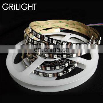 Multi color smd 5050 rgb 60leds per meter black pce led strip without resistor