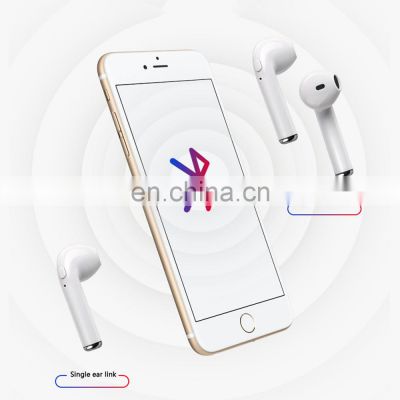 Free Sample with Custom Logo  i7s  TWS Headphone In Ear Wireless Earphone with Charging Box