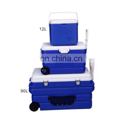 Plastic Insulated Ice Cooler Chest Large and Small Cooler Box with Wheels and Handle 12L 40L 90L