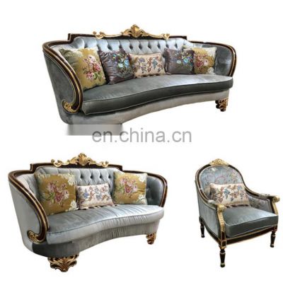 Solid Wood Natural Leather Sofa set Arabic Luxury Living room furniture Classic sofa
