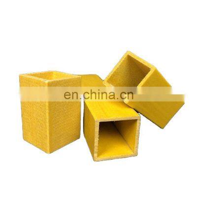 High Strength Square Rectangular FRP Tube 50mm*50mm*5.5mm Fiberglass Pultruded Profile