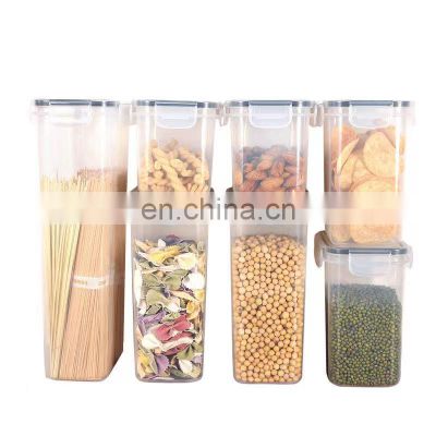 Kitchen storage Rectangular Transparent Food storage container  airtight cans Kitchen container set