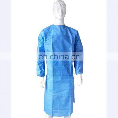 High quality disposable isolation gown SMS protective gown with long sleeves and cuffs surgical gown