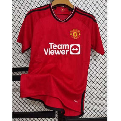 23-24 Manchester United Home Men's Fan Edition Customized jersey Quick drying short sleeved round neck T-shirt jersey