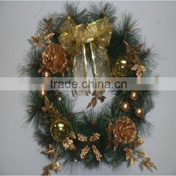 China wholesale suppliers Handmade Artificial Outdoor xmas wreaths