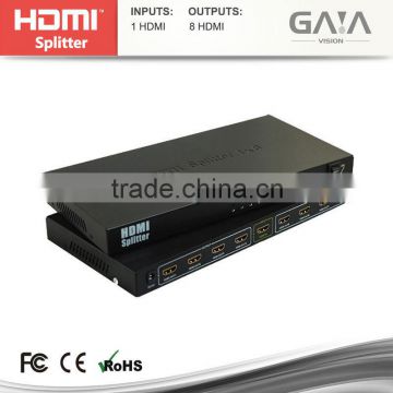 HDMI Splitter 1x8 8 Port support HDMI Switcher splitter Adapter cable Full HD 1080P 3D