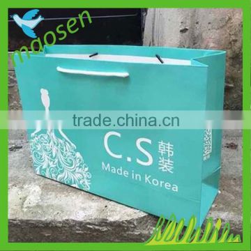 Custom made full color laminated shopping paper bag with logo print