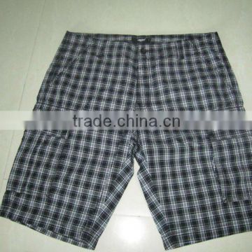 2012 mens fashion plaid cotton cargo shorts