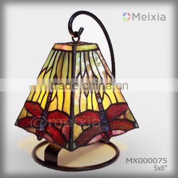 MX000075 china wholesale stained glass mini tiffany dragonfly desk lamp for home decoration piece