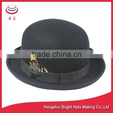 Stylish 100% wool felt Bowler hats