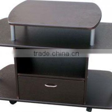 wooden tv stand with castors