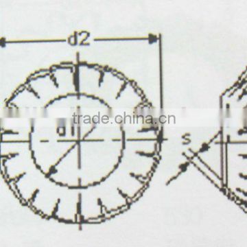 DIN6798V Serrated Countersunk Lock Washer external Gear