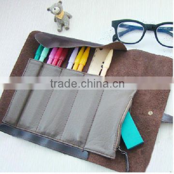 PU Leather pencil case,pen bag ,with a zipper pocket