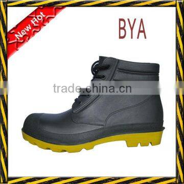 BYA-S5 laced PVC ankle safety shoes