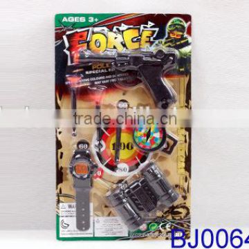 Cheap plastic toy wholesale funny police gun toy set