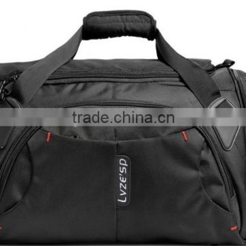 black polyester material duffel bag type training gym bag with logo