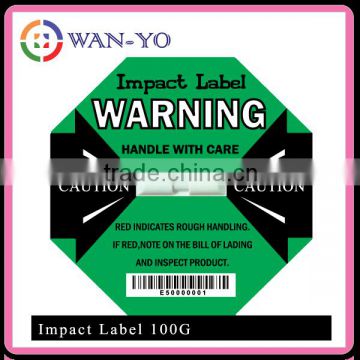 [Impact Label- shock label 100G green impact sticker ]