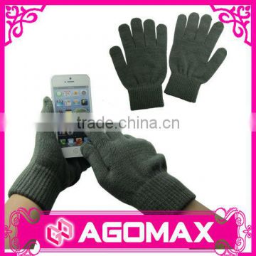 Low cost business gifts knitted winter touch screen gloves for cellphone