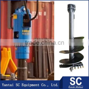 Energy Saving Earth Screw Drilling Rig Excavator Drilling Attachment