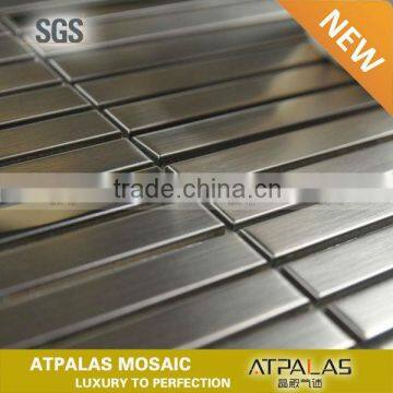 high quality strip metal mosaic tiles,sliver mosaic tiles ,kitchen wall mosaic tiles