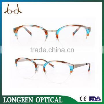 G3608-LQ0072 2016 half frame optical medicated fashion glasses