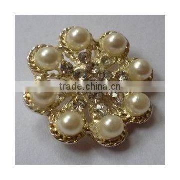 factory wholesale flower shaped rhinestone buttons