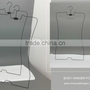 The HEAD body shape swimwear hanger for man ,new design,metal hanger ,swimming hanger,made in china