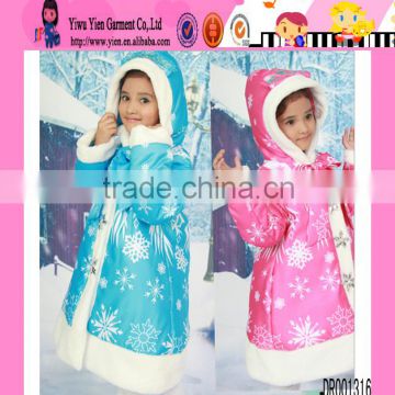 Newest Hot Sale Cotton Winter Coat Wholesale Printed Comfortable Princess girl Frozen Coat