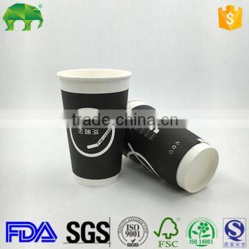 disposable paper customised stickers coffe cup