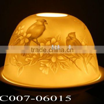Ceramic bird Candle Holder - Dome shape-BC007-06015