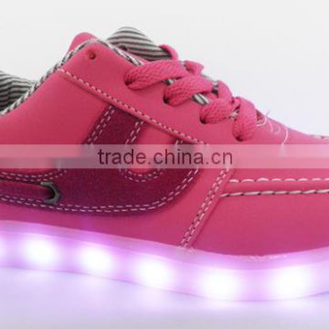 Factory Hotselling Pink Children LED Light Up Shoes