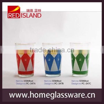 screen printing machine glass cups/printing glass cups/custom printed glass cups