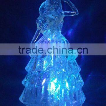 clear acrylic manufacturer LED flashing bride in wedding dresses decorations gift